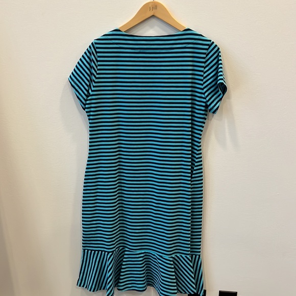 Land’s End Blue Striped Ruffled Dress - Picture 5 of 5